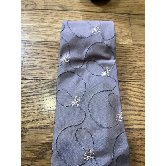 Allea Milano Men’s Tie 100% Silk Bright Colorful Necktie Handmade Italy Purple - Picture 3 of 12